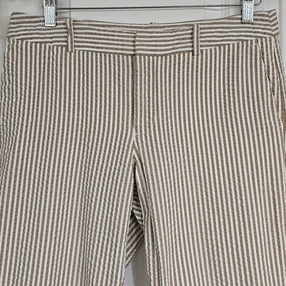 A New Day 100% Cotton Tan/White Striped Pants - Picture 1 of 11